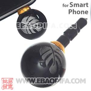 14mm Buddha Agate Mobile Earphone Jack Plug Fit iPhone 