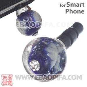 10mm Snowflake Mobile Earphone Jack Plug Fit iPhone 