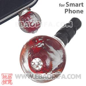 10mm Snowflake Mobile Earphone Jack Plug Fit iPhone 