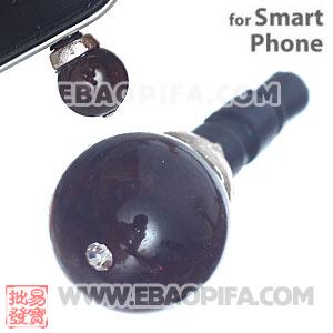 8mm Red Agate Mobile Earphone Jack Plug Fit iPhone 
