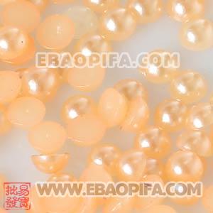 Wholesale Orange Pearl Crystal Beads Earphone Jack Accessory For iphone 