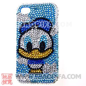 Cute Crystal Donald Duck Back Cover Cases For iPhone 4 iPhone 4S 