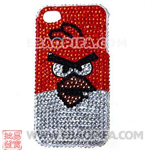 Bling Crystal Angry Bird Back Cover Cases For iPhone 4 iPhone 4S 