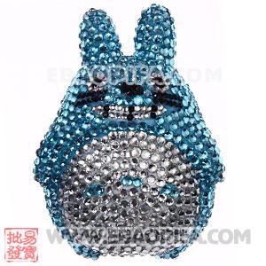 Cute 3D Bling Crystal Chinchilla Absorbable Doll For iPhone Cases 