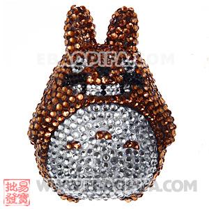 Cute 3D Bling Crystal Chinchilla Absorbable Doll For iPhone Cases 