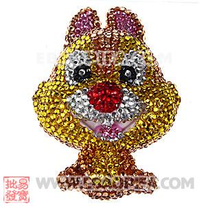 Cute 3D Bling Crystal Squirrel Absorbable Doll For iPhone Cases 