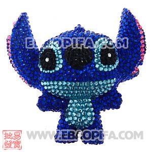 Cute 3D Bling Crystal Stitch Absorbable Doll For iPhone Cases 
