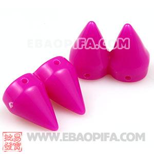 Double Row Rock Punk Spike Rivet Stud Acrylic Beads For Bracelet
