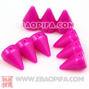 Three Row Rock Punk Spike Rivet Stud Acrylic Beads For Bracelet
