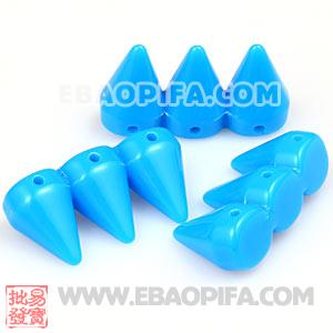 Three Row Rock Punk Spike Rivet Stud Acrylic Beads For Bracelet