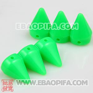 Three Row Rock Punk Spike Rivet Stud Acrylic Beads For Bracelet