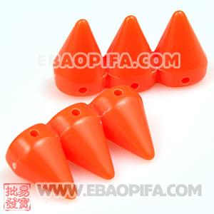 Three Row Rock Punk Spike Rivet Stud Acrylic Beads For Bracelet