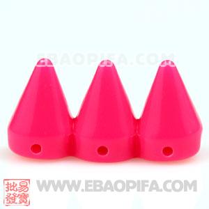 Three Row Rock Punk Spike Rivet Stud Acrylic Beads For Bracelet