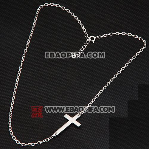 批发46cm 十字架925纯银项链 兼容欧洲DIY珠子