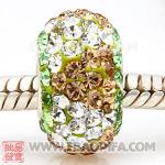 镶混奥钻珠子 批发进口奥地利水钻点钻珠 925纯银直通管点钻珠 7X13mm水钻珠
