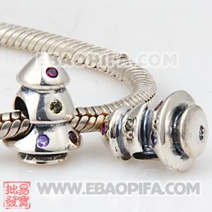 圣诞树珠子 镶锆石925纯银珠子 潘多拉风格欧洲珠 外贸大牌珠子 外贸尾货珠子 银珠 义乌珠子 饰品配件