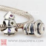 圣诞树珠子 镶锆石925纯银珠子 潘多拉风格欧洲珠 外贸大牌珠子 外贸尾货珠子 银珠 义乌珠子 饰品配件