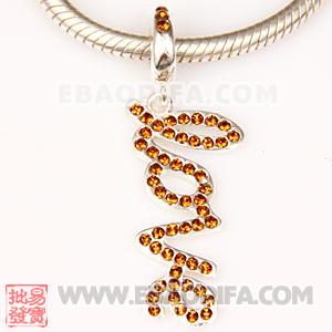 LOVE爱字母坠子 DIY手链吊坠 DIY项链吊坠批发欧洲珠吊坠 925纯银Charm吊坠 批发charm吊坠