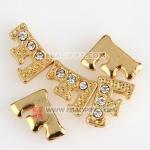 金黄色英文字母F  Lockets 合金charm 工厂直销批发