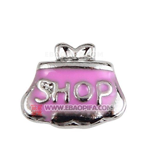 粉红色购物袋Lockets charm 批发