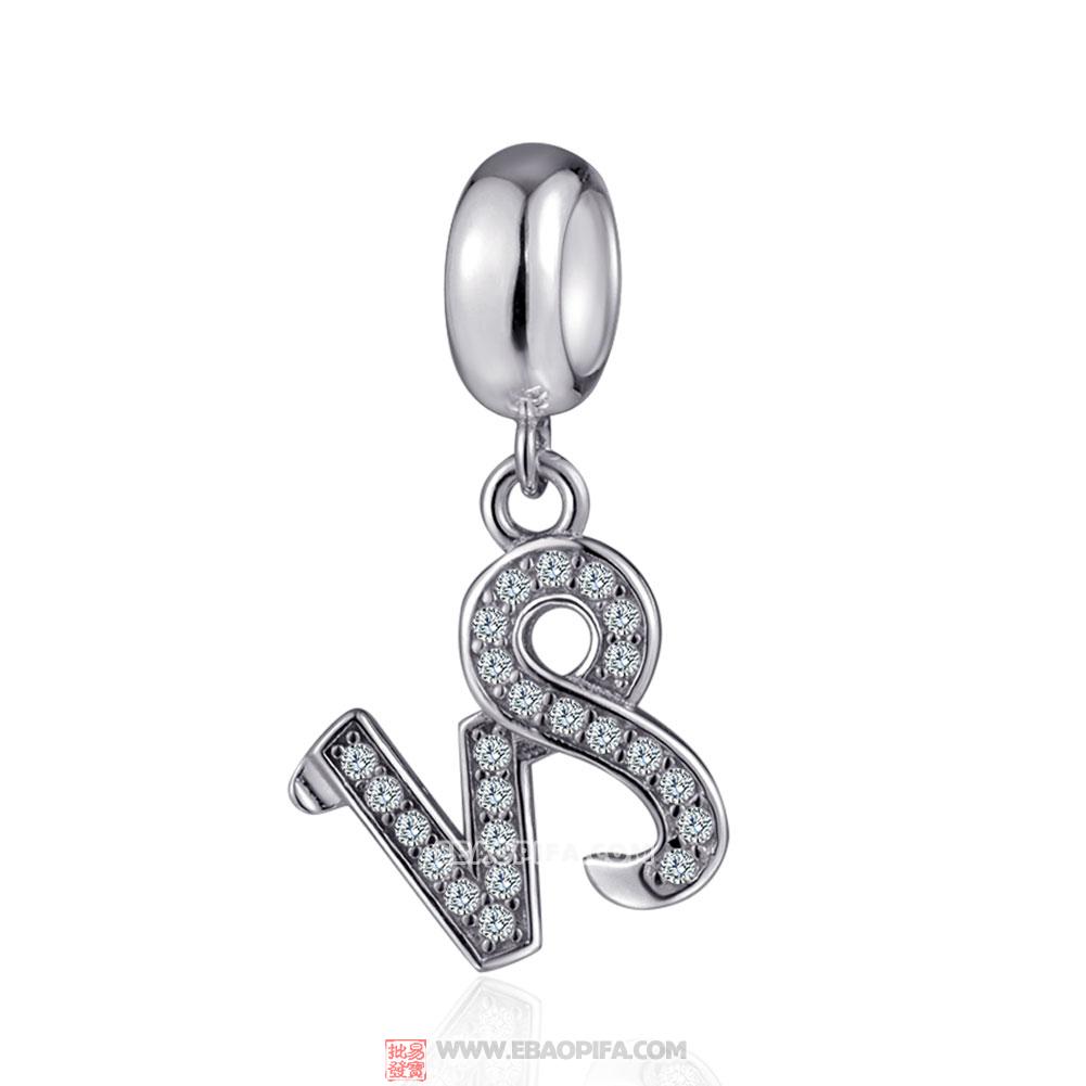 Silver Cubic Zirconia Capricornus Charms Pendant
